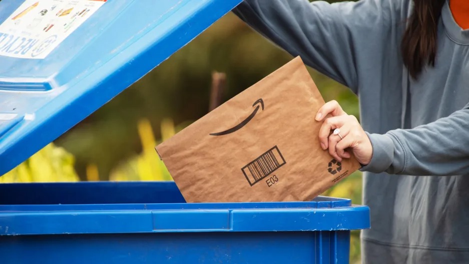 Amazon is trying to shrink its single-use plastic. It’s kind of working