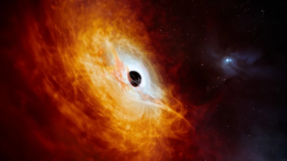Astronomers found a quasar fueled by a giant black hole that eats a sun a day