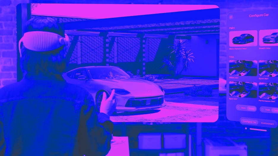 How a virtual sports car made me rethink the Apple Vision Pro