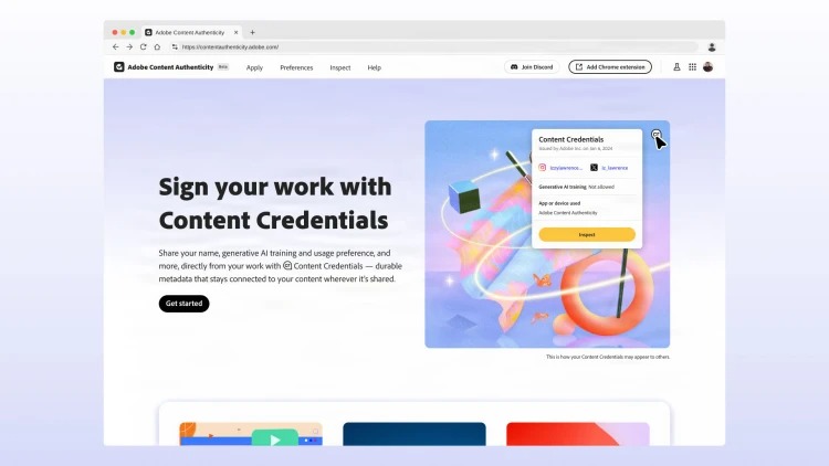 Adobe is debuting a new web app for creator attribution and protection