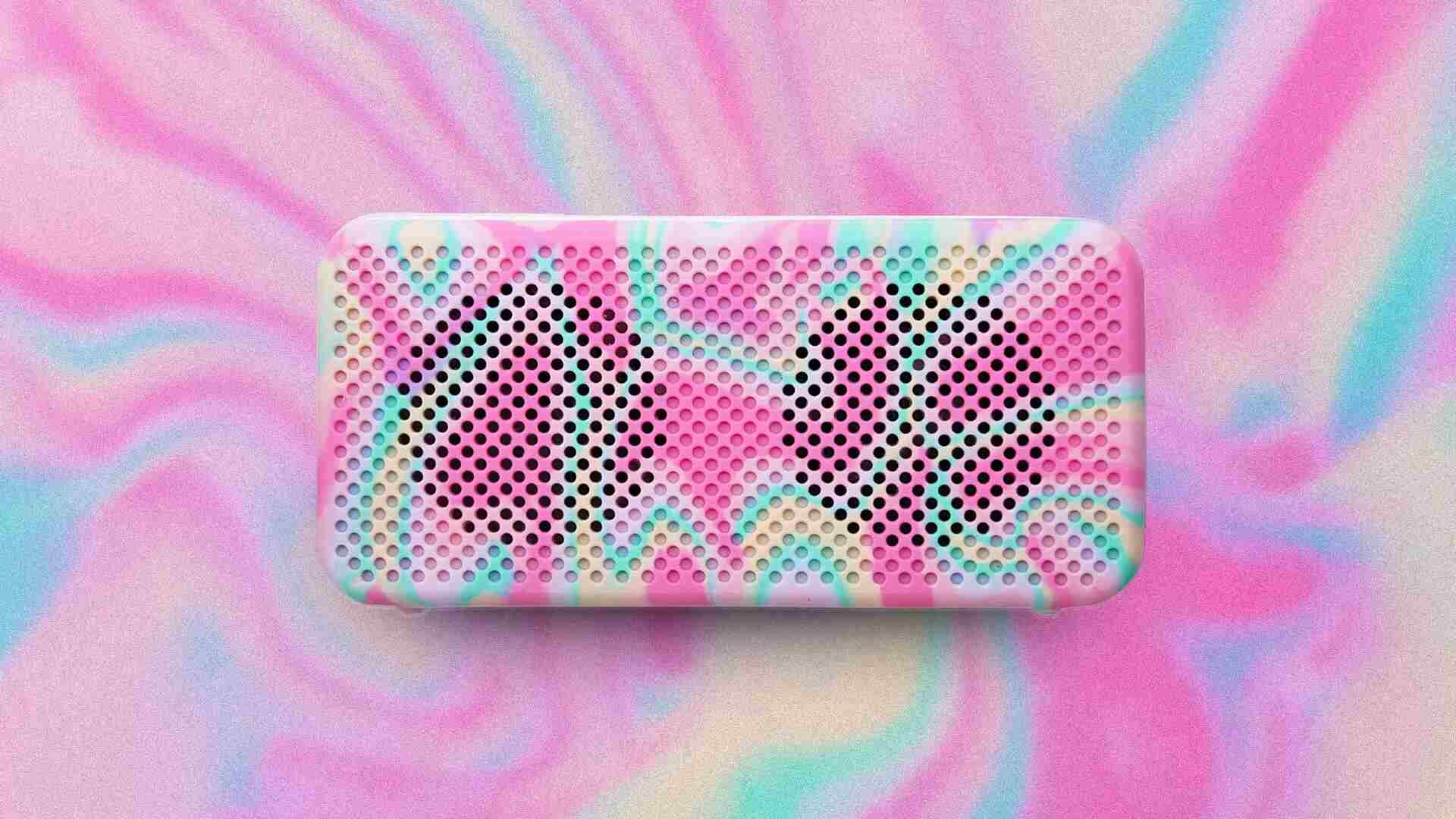 This pretty speaker is made from old melted Barbies