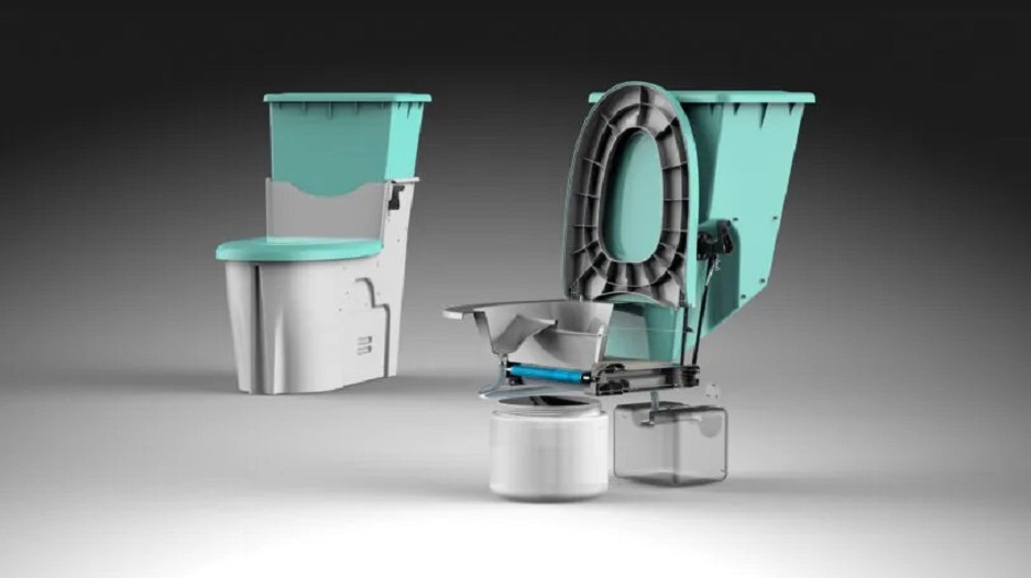 This off-grid toilet uses sand and a conveyor belt to ‘flush’ your business